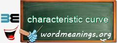 WordMeaning blackboard for characteristic curve